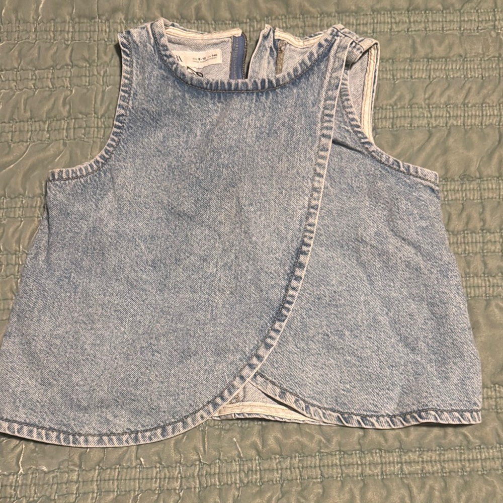 Zara Blue Denim Tank Top